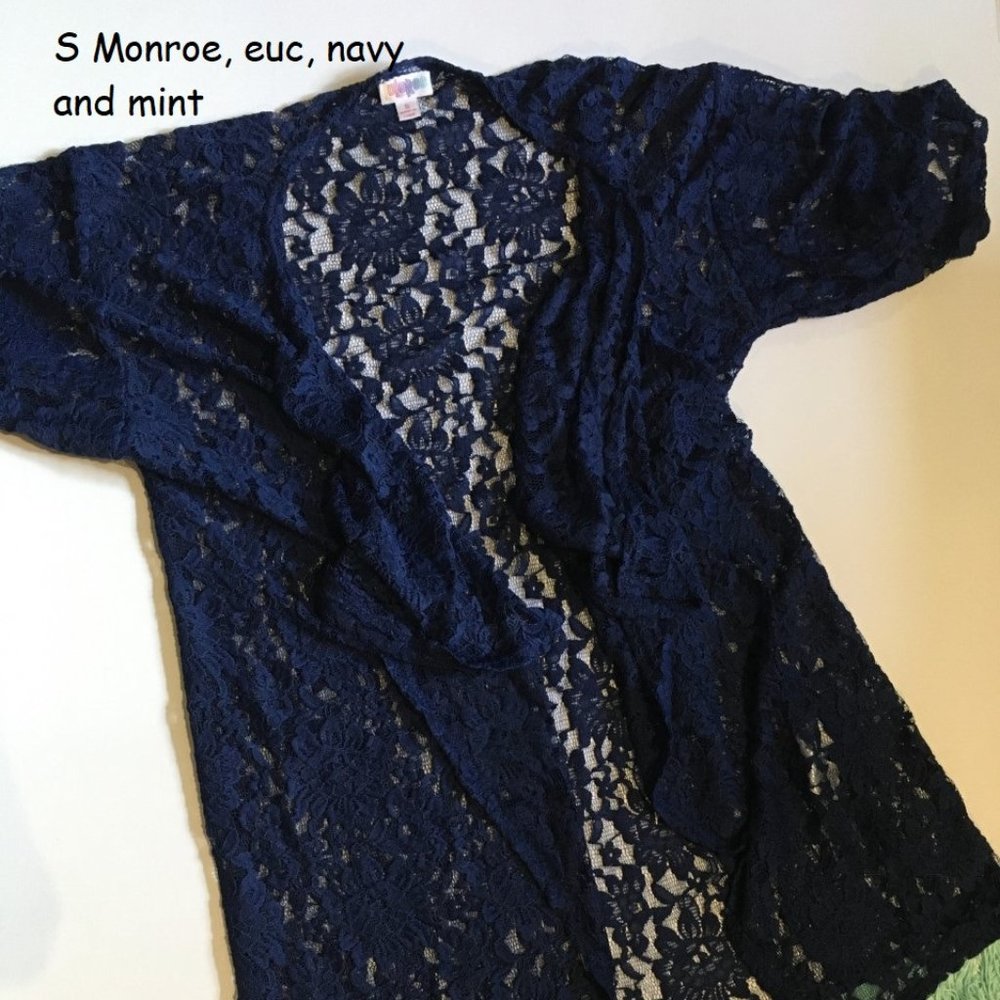LuLaRoe Navy Lace Duster Wrap
